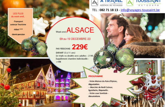 Marchés de Noël Alsace 2023 Toussaint Autocars